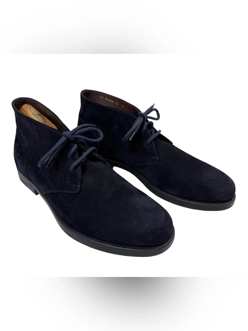 Salvatore Ferragamo Sachie 2 Mens Suede Navy Dark Blue Boots Size 10 E US Chukka